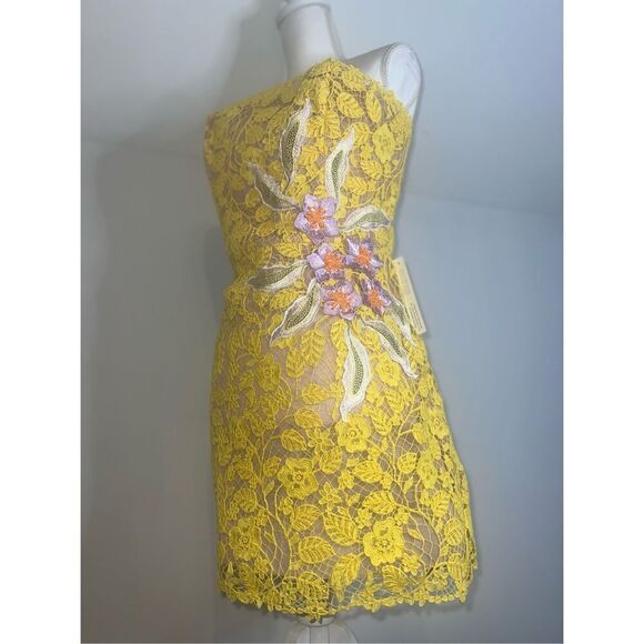 Helsi Elena Strapless 3D Floral Structured Lace Mini Dress XL - Picture 12 of 12